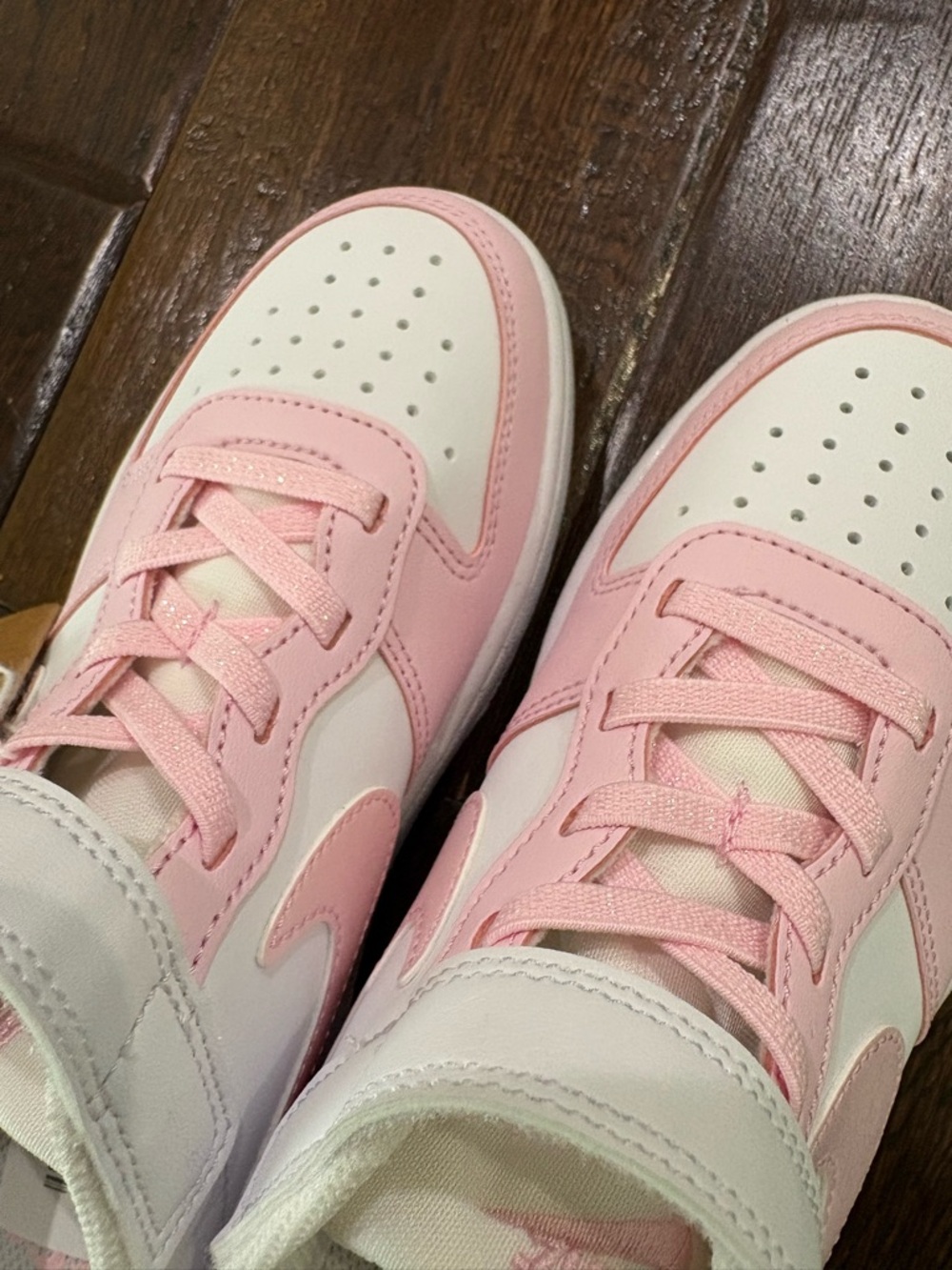 NWT Nike Court Borough Pink Foam White Sz 1Y Girls Low PE Run Sneakers Fit 1.5Y - Picture 10 of 11